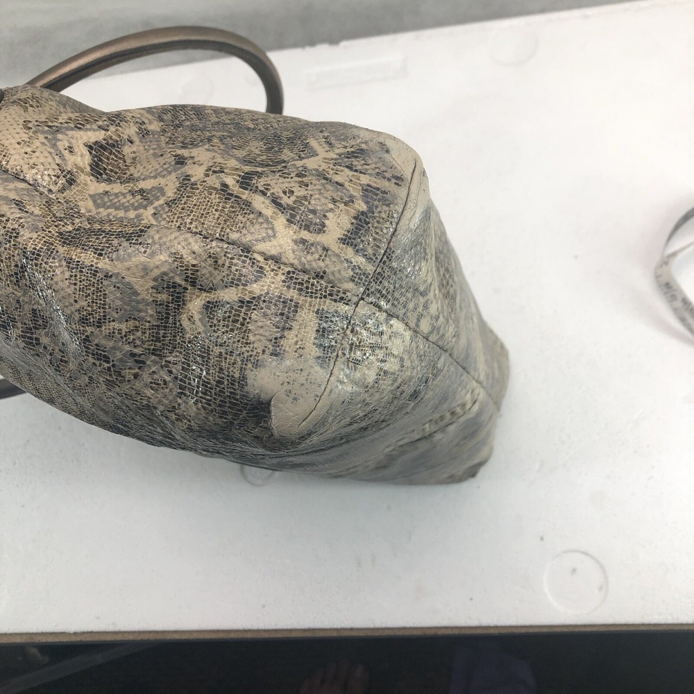 Coach Grey Python snakeskin Leather Shoulder Hobo… - image 5